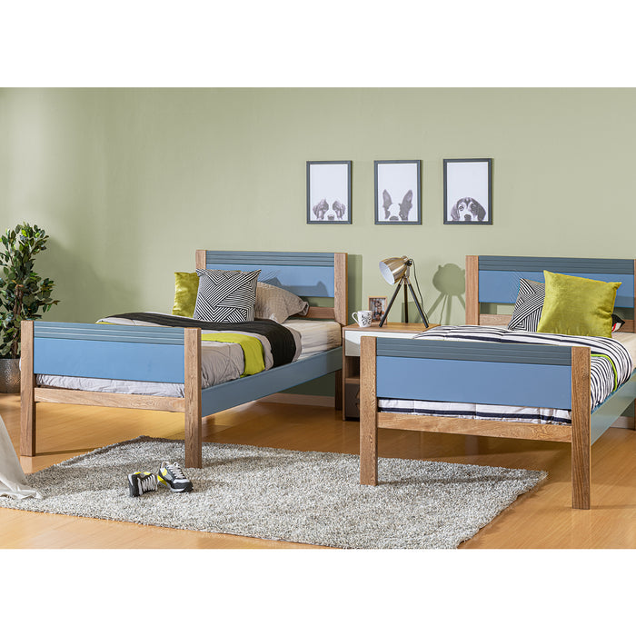 Litera  Blas, Natural y Azul Cielo