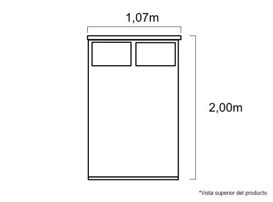 Litera  Blas, Natural y Azul Cielo