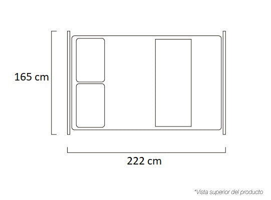 Cama Queen Marbella Lino Café, Natural Oscuro