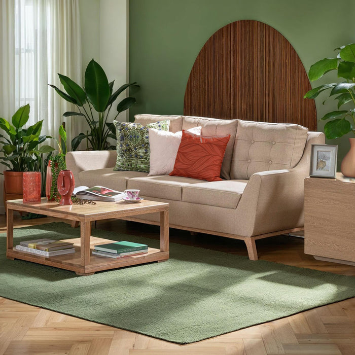 Sofá 3 Ptos Floyd Eurolino Marfil, Natural