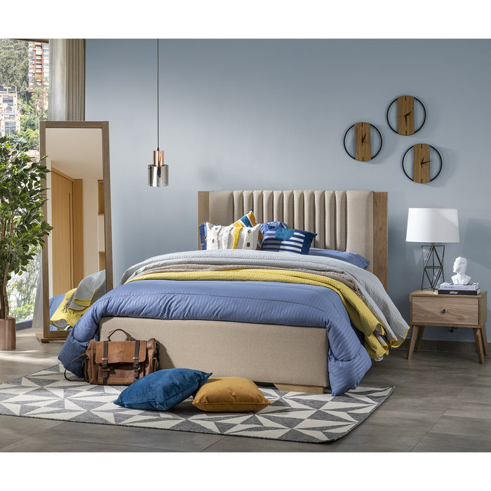 Cama Full Moscu Natural, Marfil