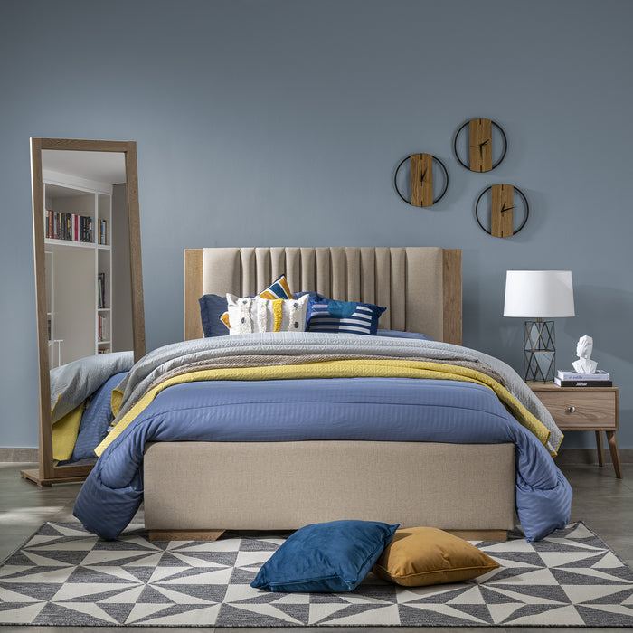 Cama Full Moscu Natural, Marfil