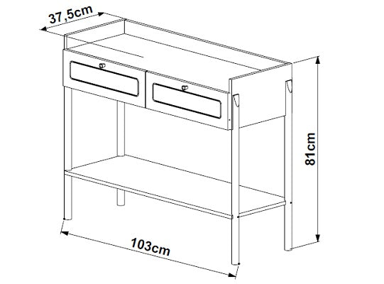 Consola Santorini Natural, Tejido
