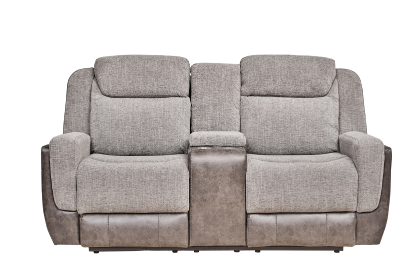 Sofá Reclinable 2 Puestos Decko Microfibra Taupe – Muebles Jamar