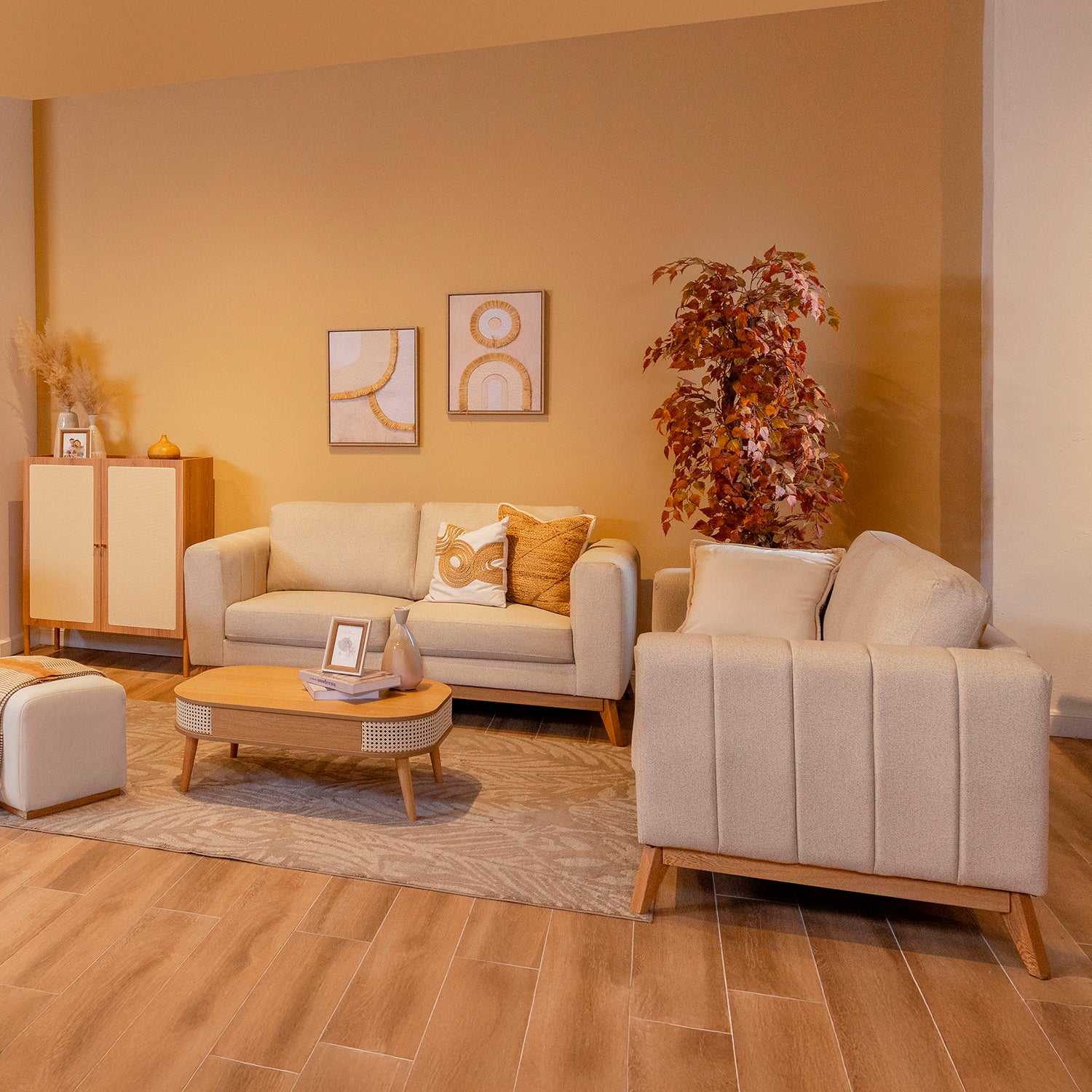 Sofa 3 Puestos Line Eurolino Bali Beige, Natural – Muebles Jamar