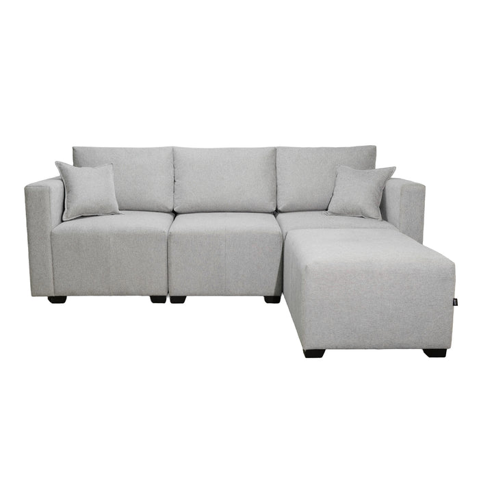 Sala modular Aden Lino Gris Claro