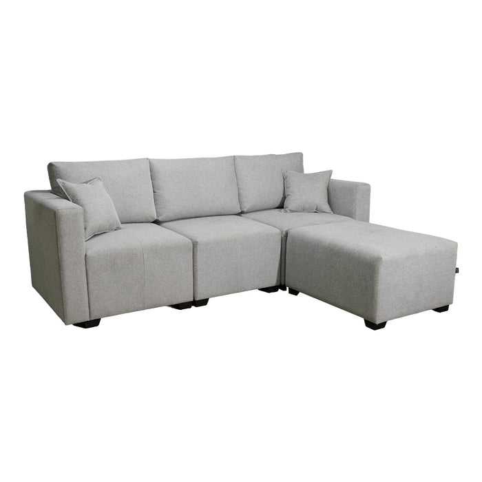 Sala modular Aden Lino Gris Claro