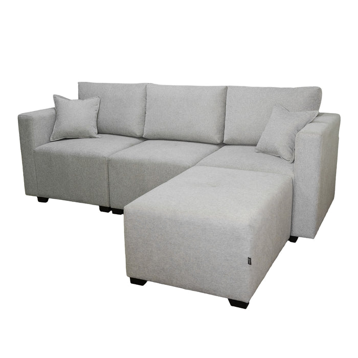 Sala modular Aden Lino Gris Claro