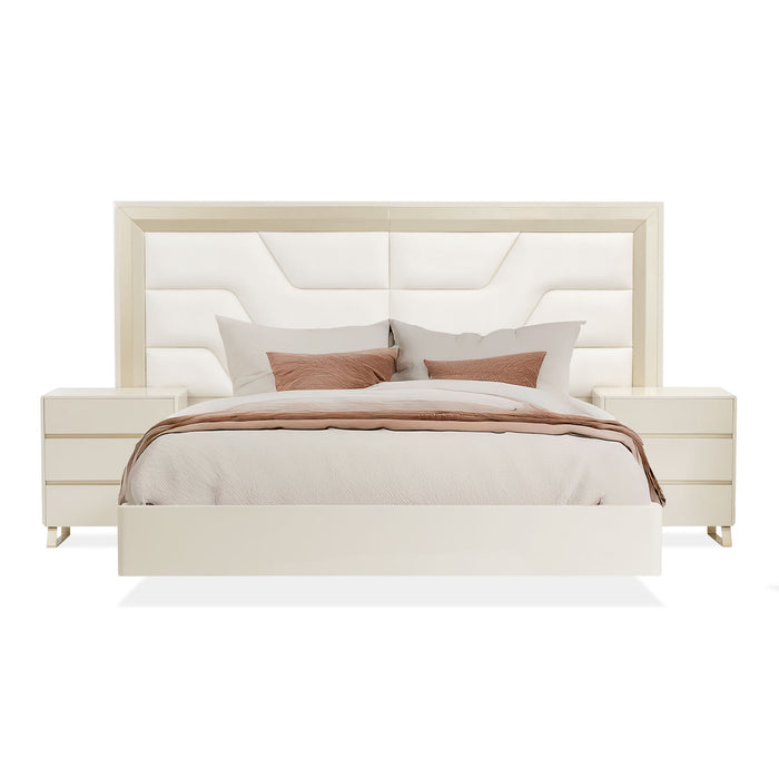 Cama King Bulgari Greige, Champaña