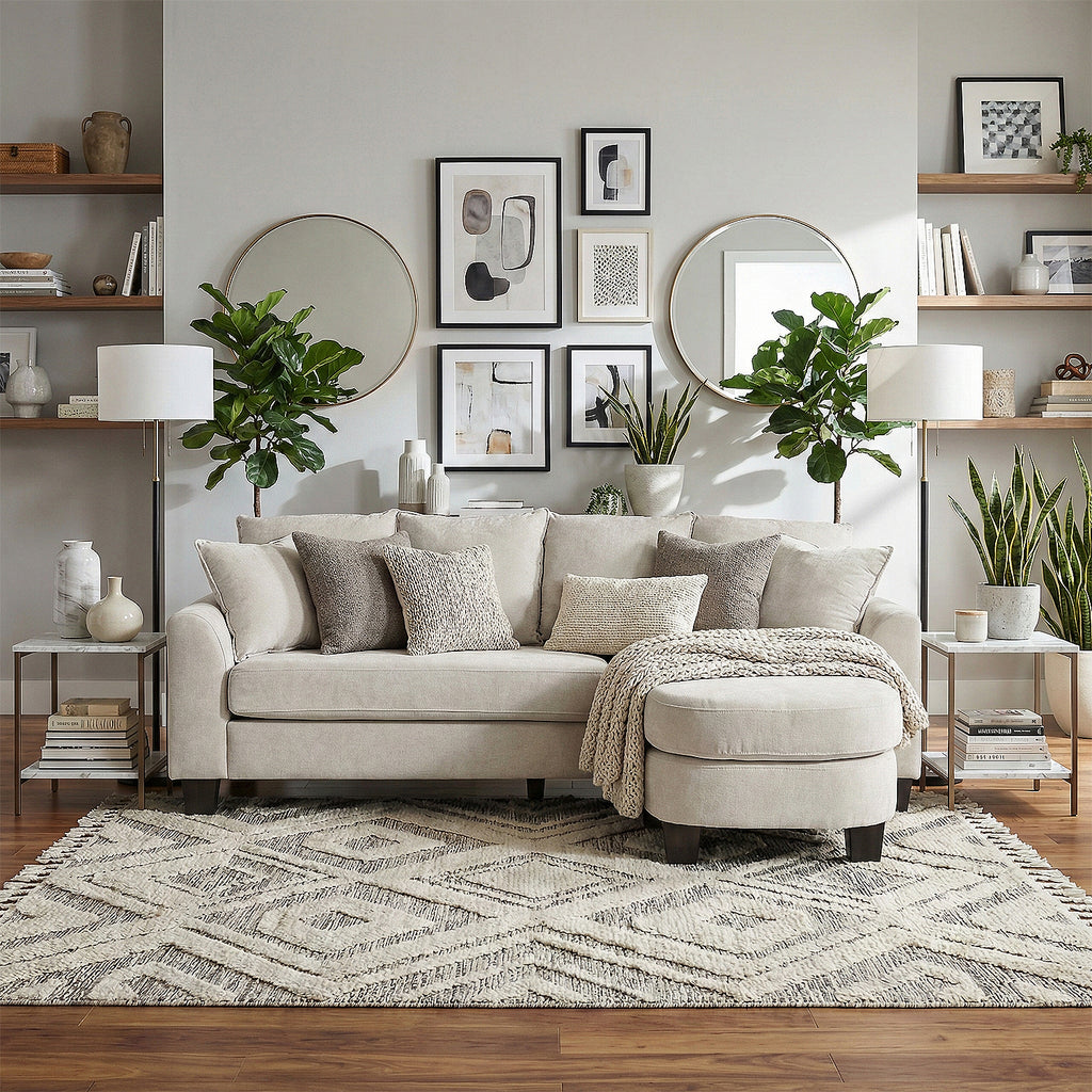 Sala Rinconera Fizz Chenille Plata – Muebles Jamar Panamá