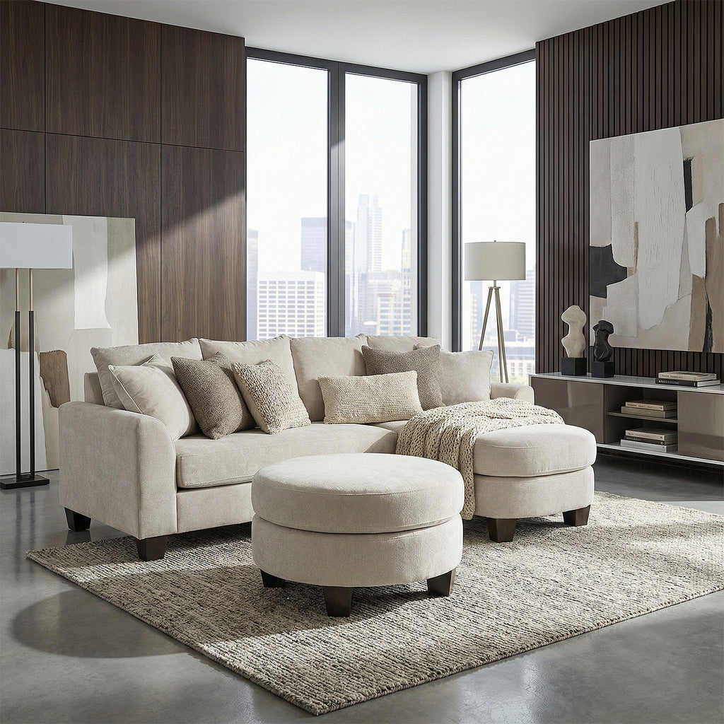 Sala Rinconera Fizz Chenille Plata – Muebles Jamar Panamá