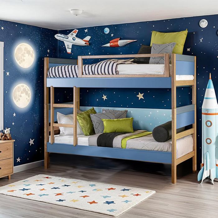 Litera  Blas, Natural y Azul Cielo