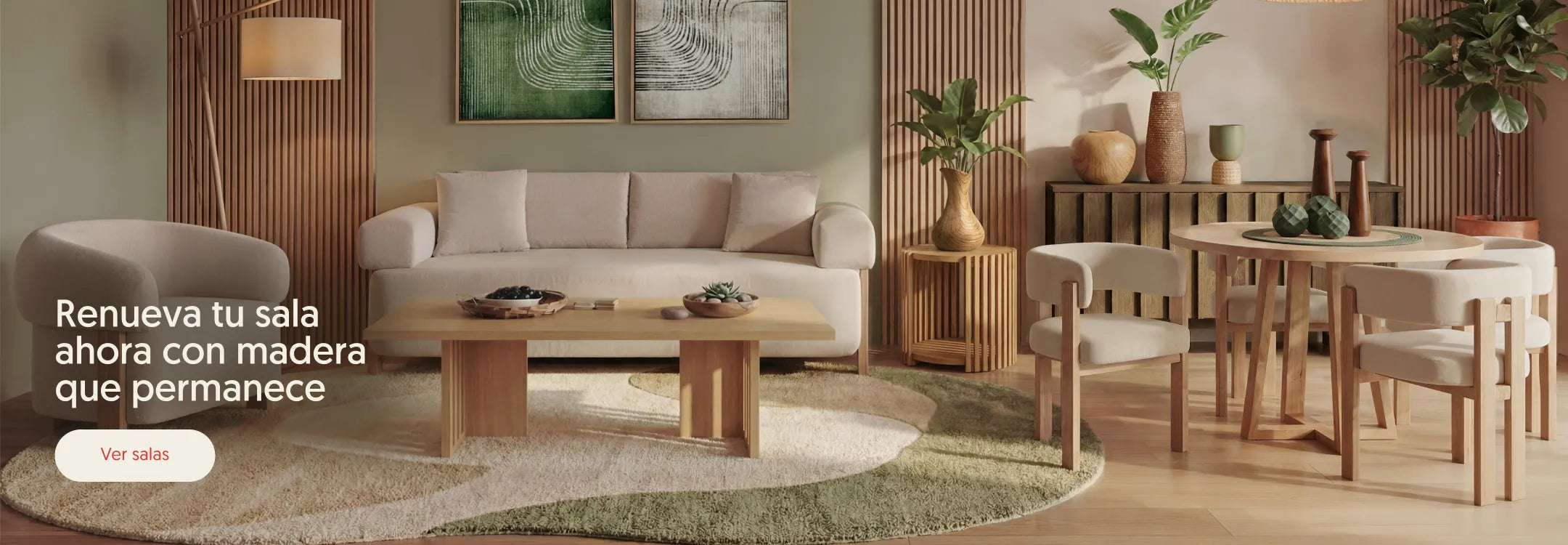 Renueva tu sala ahora con madera que permanece
