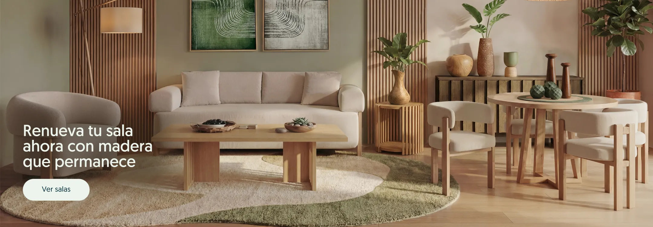 Renueva tu sala ahora con madera que permanece