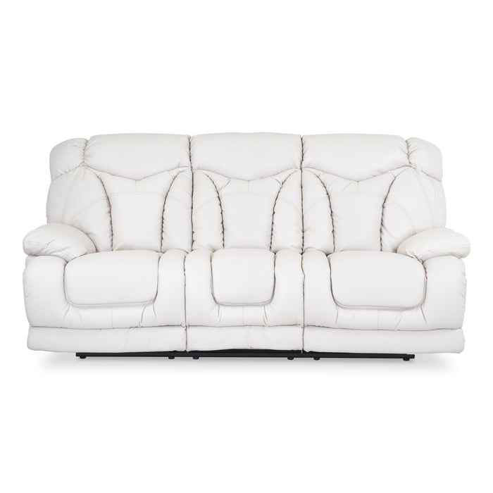 Sofá  Reclinable 3 Ptos Lake Eurocuero Light Beige