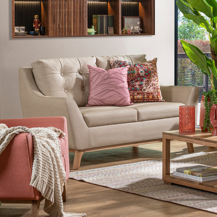 Sofá 2 Ptos Floyd Eurolino Marfil, Natural