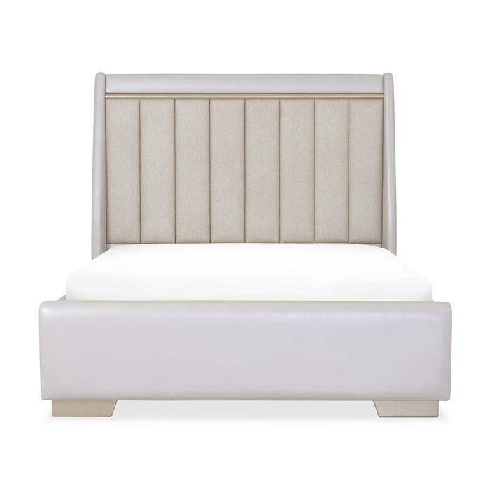 Cama Queen Tiana Eurocuero Perla, Arena