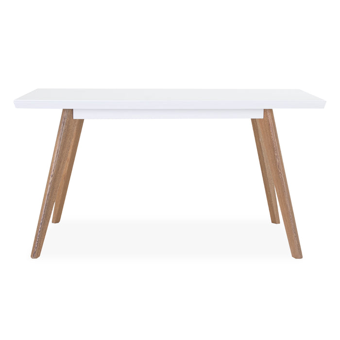 Comedor 6 Ptos Bruno Eurolino Marfil, Natural y Blanco