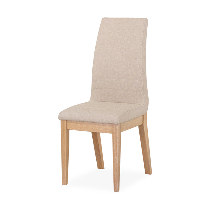 Comedor 6 Ptos Bruno Eurolino Marfil, Natural y Blanco