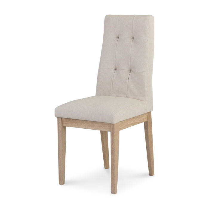 Comedor 6 Ptos Tanner Lino Marfil, Natural Ultraglass