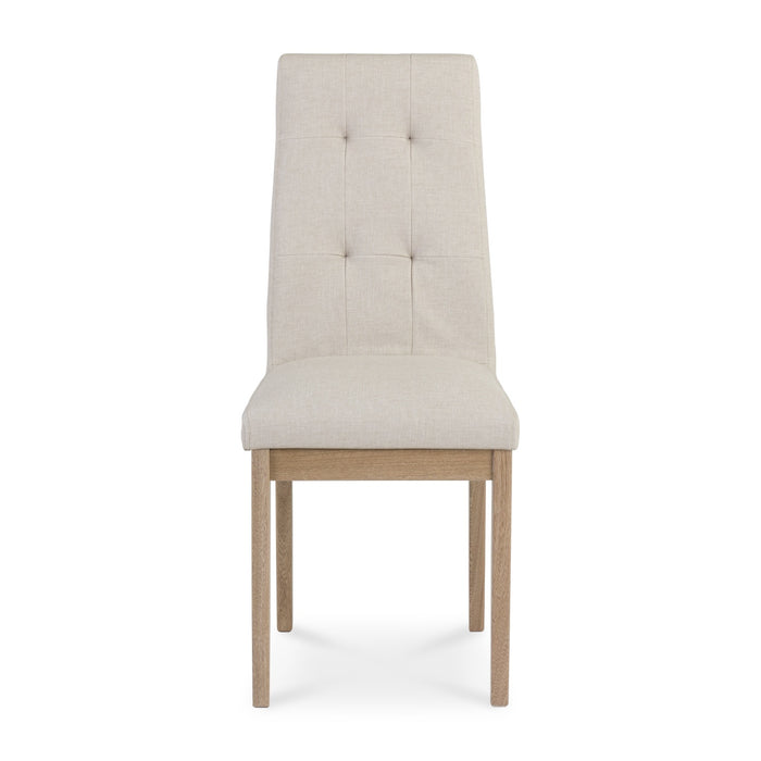 Comedor 6 Ptos Tanner Lino Marfil, Natural Ultraglass