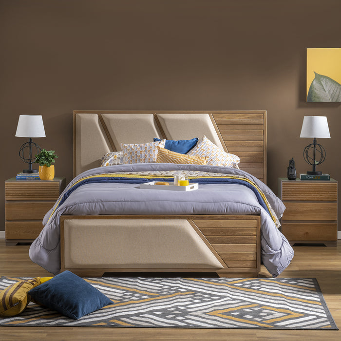 Recámara Queen Lenny Eurolino Marfil, Natural y Taupe