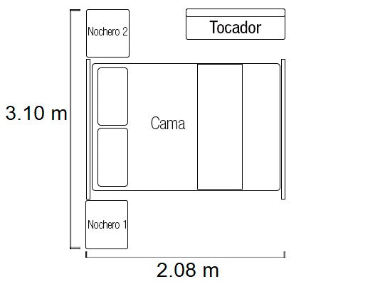 Recámara Queen Lenny Eurolino Marfil, Natural y Taupe