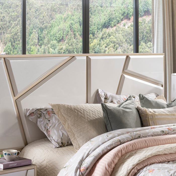 Recámara  Queen Munich Blanco Perla, Champaña