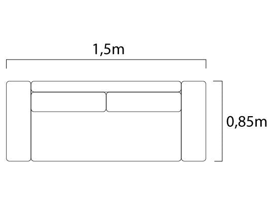 Sofá Cama Boston Velvet Rich Azul