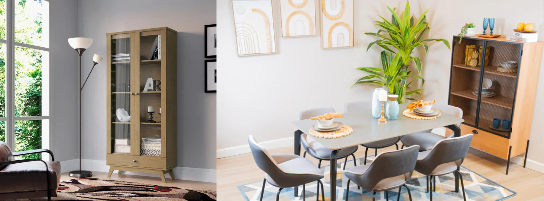 Cómo integrar una vitrina moderna en la decoración de tu sala