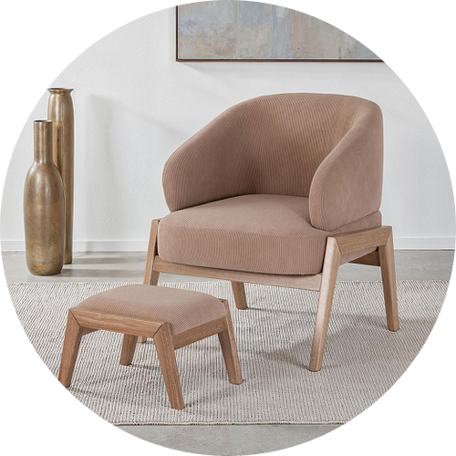  Butaca Milan Recoleta Taupe, Natural