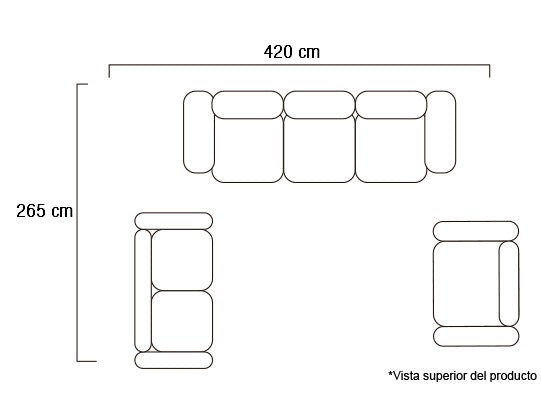 Sala Modular Aragon Chenille Alvin Beige