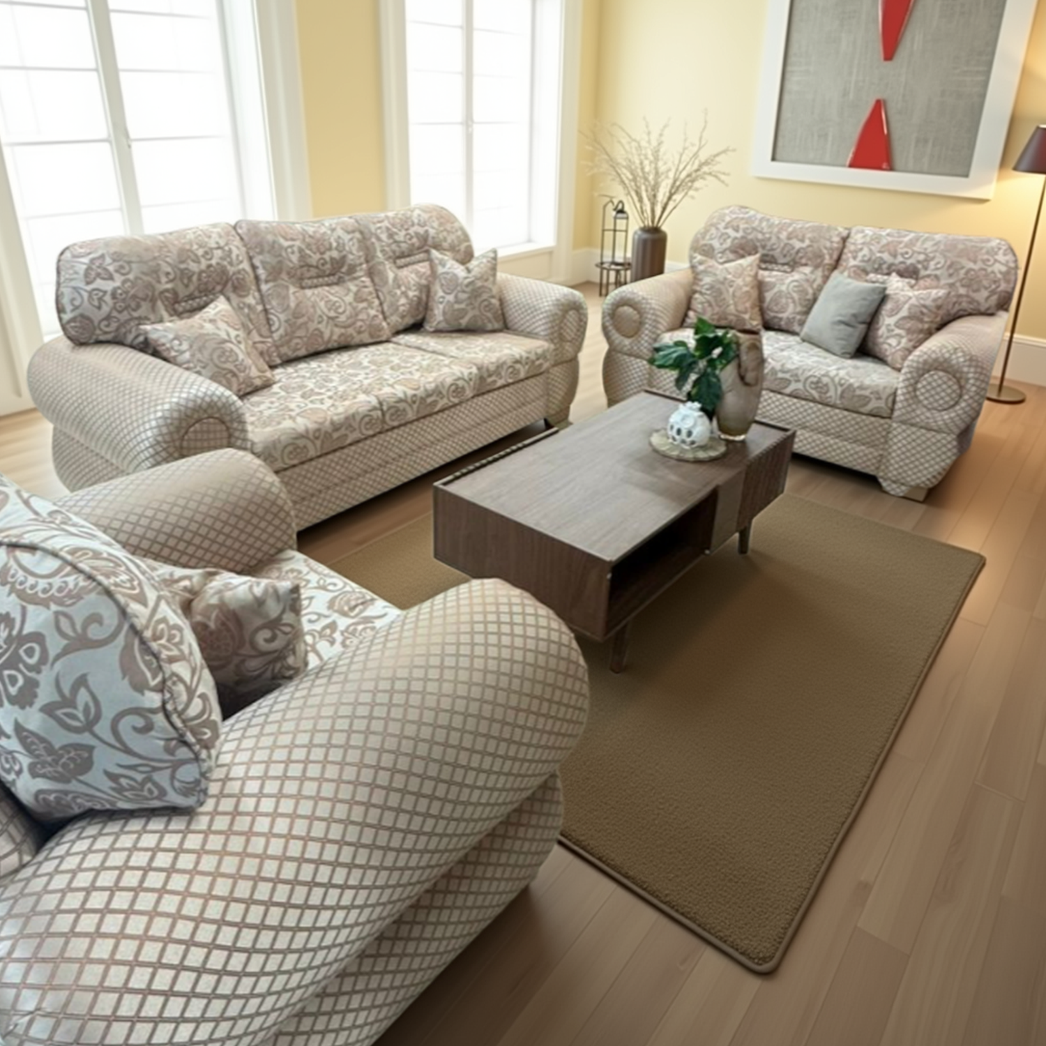 Sala Modular Aragon Chenille Alvin Beige