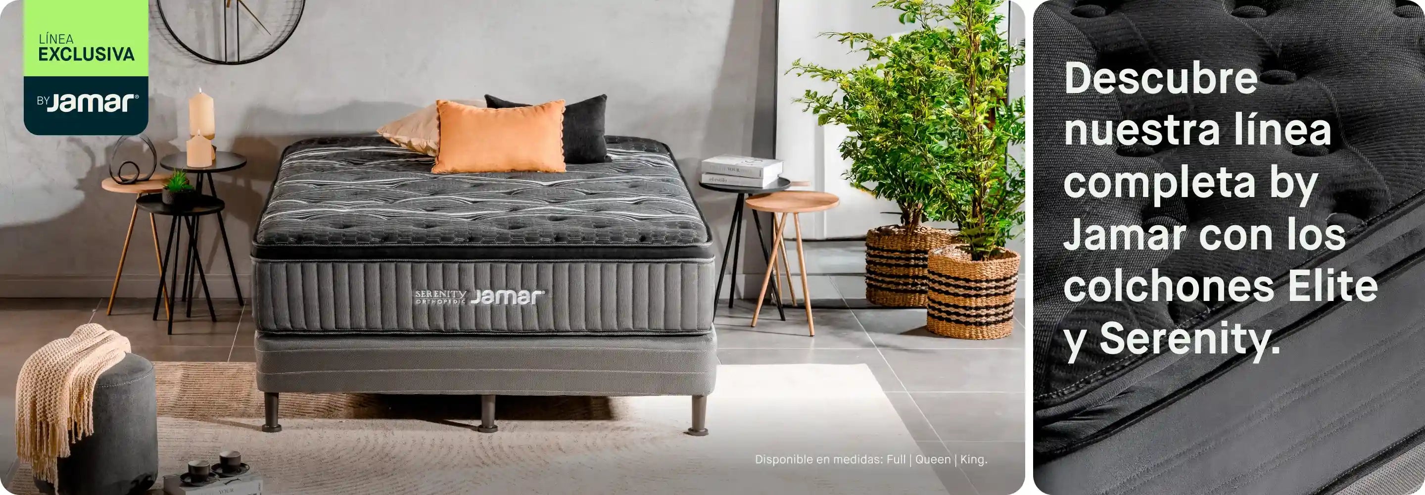 Descubre nuestra linea completa by Jamar con los colchones Elite y Serenity