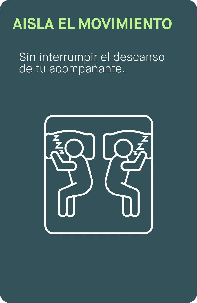 Aisla el movimiento sin interrumpir el descanso de tu acompañante