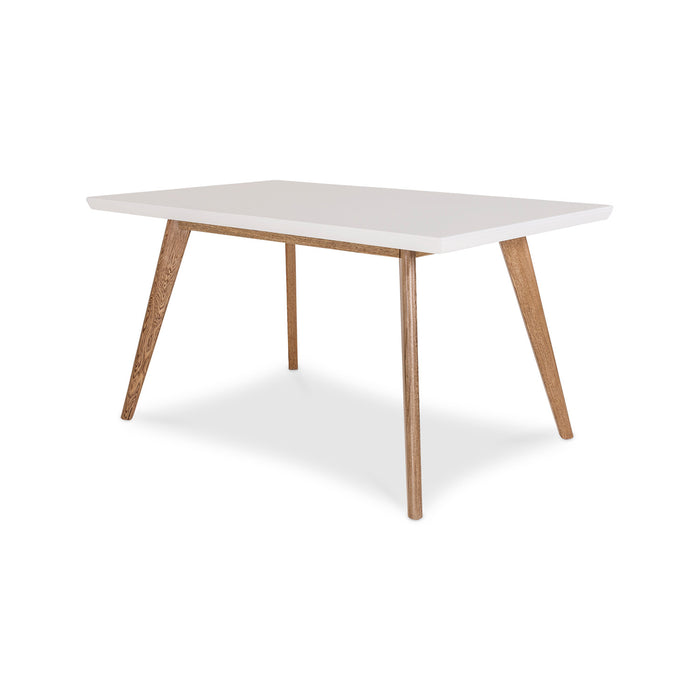 Comedor 6 Pto Bruno Eurocuero Furi Blanco,Natural