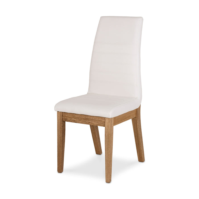 Comedor 6 Pto Bruno Eurocuero Furi Blanco,Natural