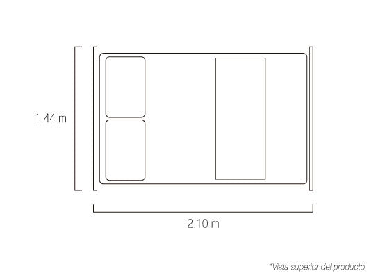 Cama Doble Queen Amoreto Eurolino Gris,Plata