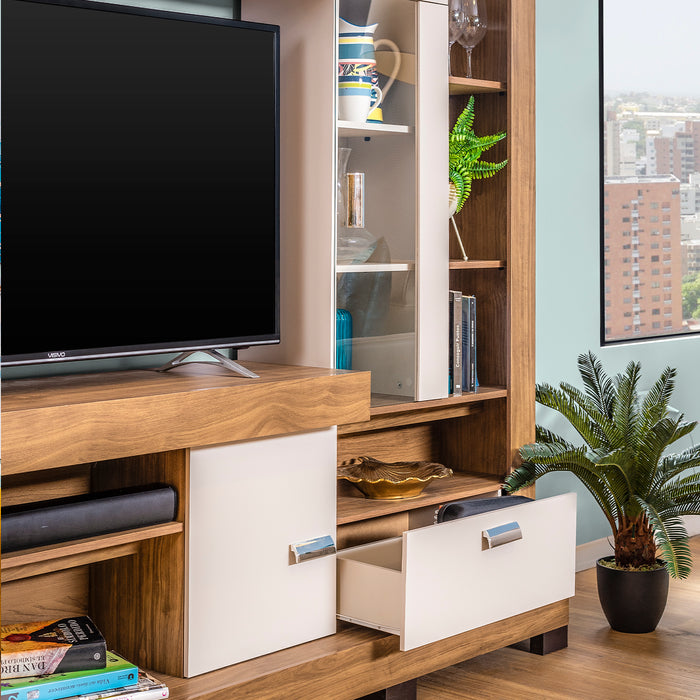 Centro Entretenimiento Nix Plus Natural,Beige