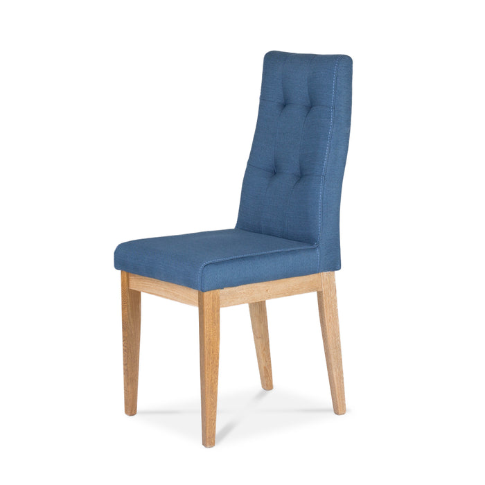 Comedor 6 Ptos Tanner Natural, Azul Ultraglass