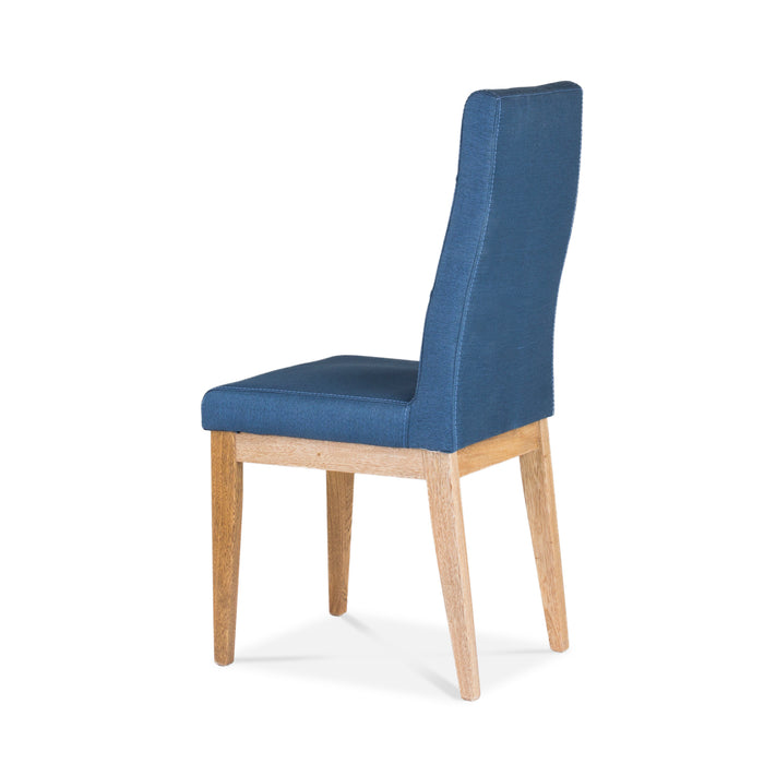 Comedor 6 Ptos Tanner Natural, Azul Ultraglass