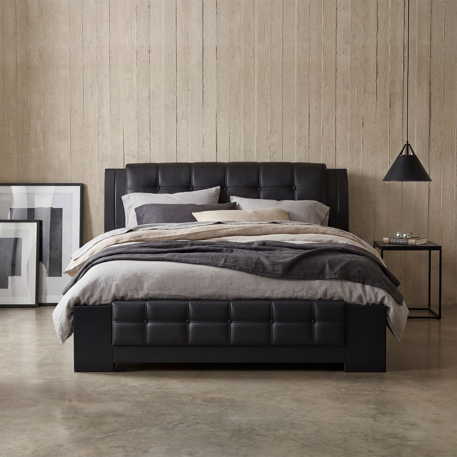 Cama Queen Noruega Negro
