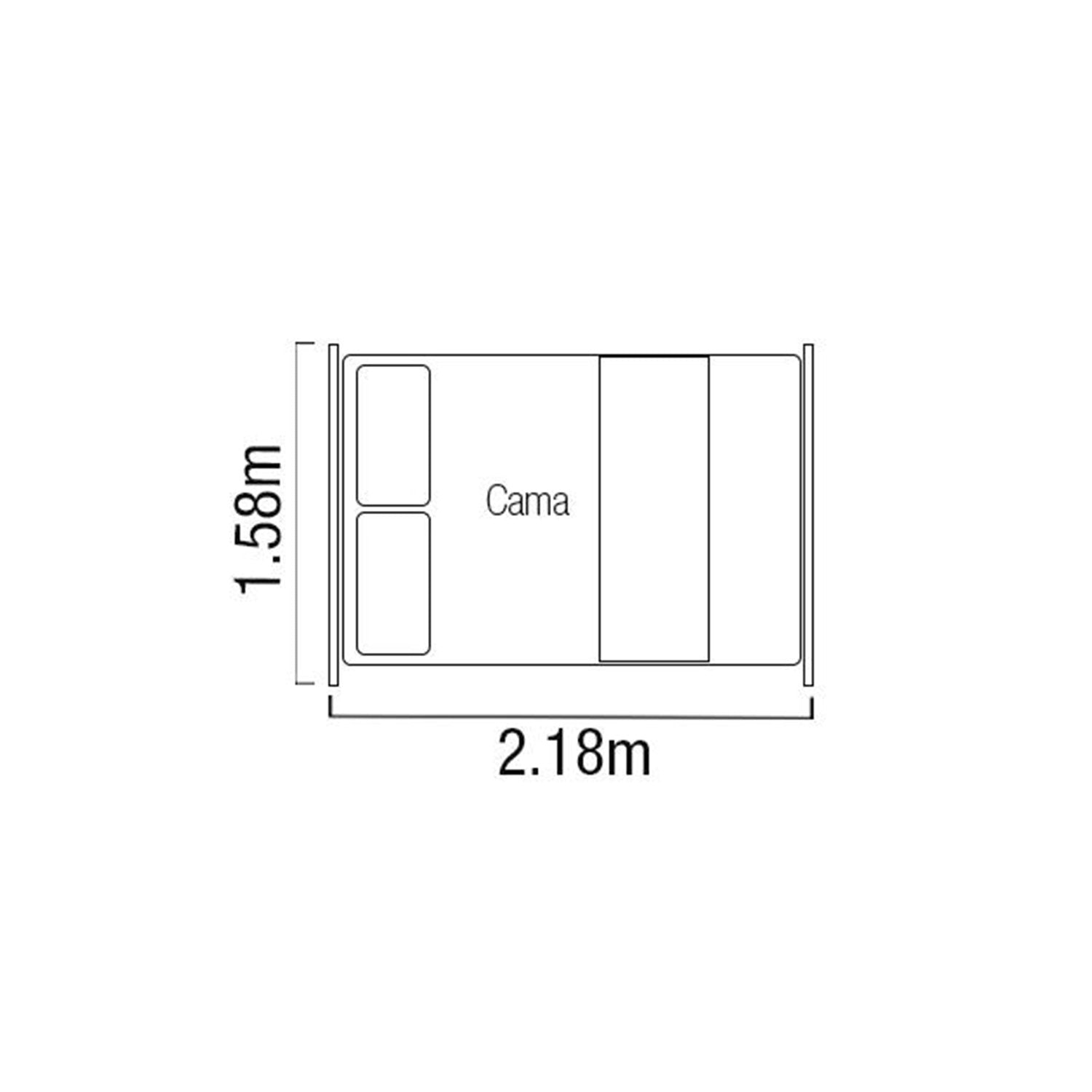 Cama Queen Noruega Eurolino Marfil, Natural