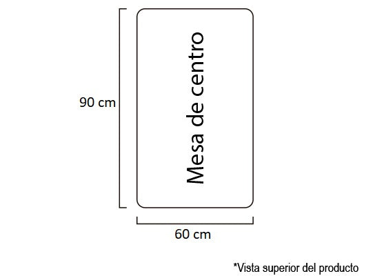 Mesa De Centro Rusel Blanco Perla, Taupe Poliuretano