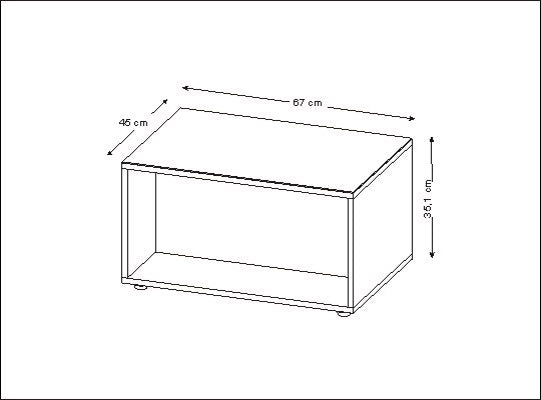 Mesa De Centro Auri Natural Oscuro Gloss