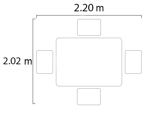 Comedor 4 Ptos Millenium Rihanna Natural