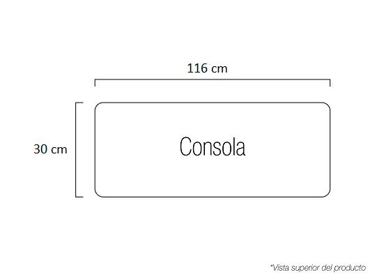 Consola Manhattan Champaña Blanco Perla