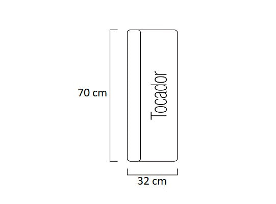 Tocador Marbella Natural, Taupe