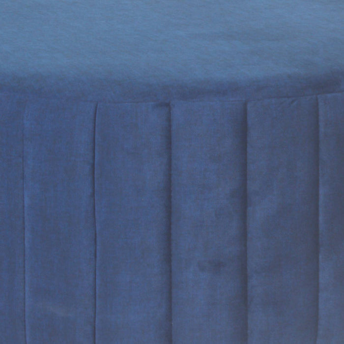 Puff Celta Velvet Zafiro Azul Circular
