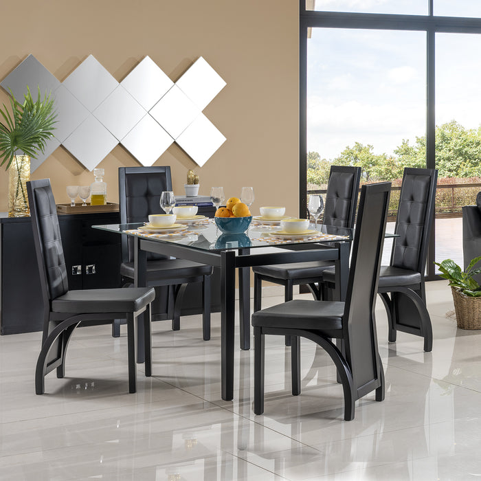 Comedor 6 Ptos Tiago Negro,Wengue Bpv